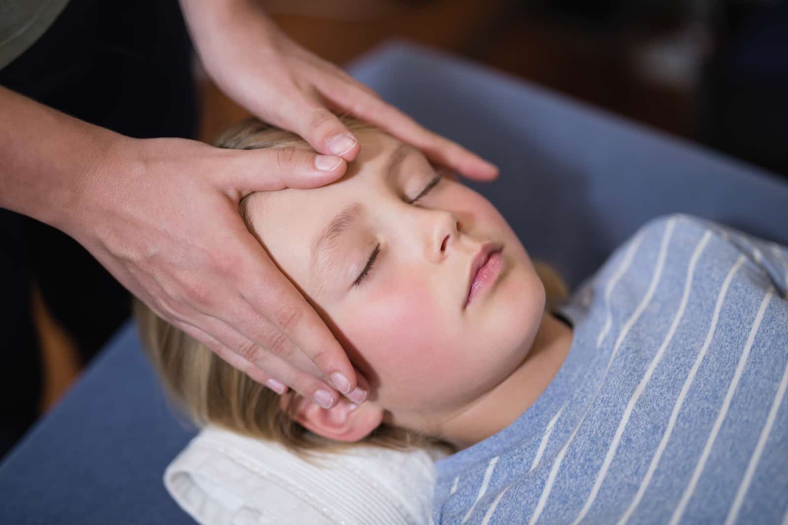 Gentle craniosacral support for a baby